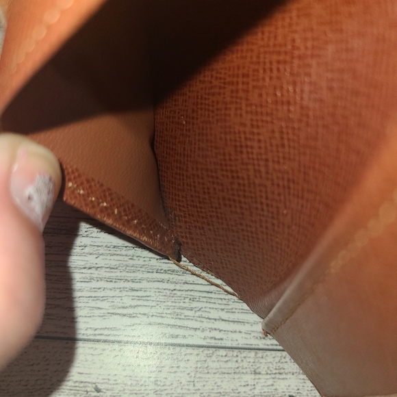 Authentic Louis Vuitton Wallet Coin Purse Brown Tan Leather - Picture 9 of 15